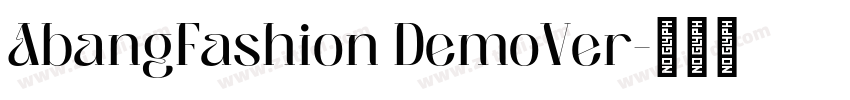 AbangFashion DemoVer字体转换